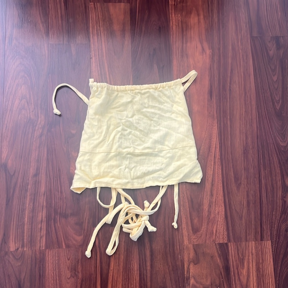 pacsun yellow open back top